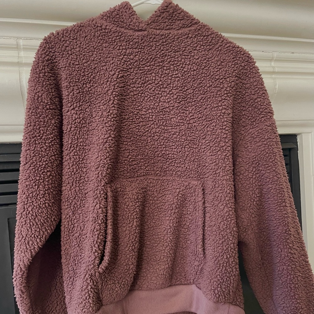 AMERICAN EAGLE fleece purple/maroon hoodie, size S